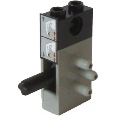 stickered assembly 2 x 1 x 3 1 3 with grabber lever control pattern sticker - set 8868 - 1 pneumatic switch with top studs 1 technic brick 1 x 2 with hole