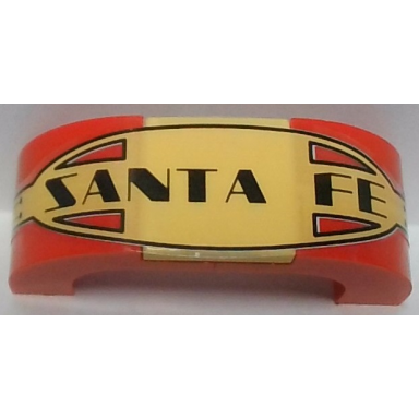 stickered assembly 6 x 2 x 2 with santa fe pattern sticker - set 10020 - 1 tile 2 x 2 4 arch 1 x 3 x 2 curved top