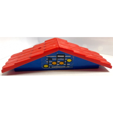 stickered assembly 12 x 7 x 3 2 3 with black orange yellow and white music notes and musical score pattern sticker - set 3678 - 1 plate 6 x 10 1 fabuland roof support slope 6 x 2 with red fabuland roof slope with chimney hole 787 789 fabuland roof support slope 6 x 2 with red fabuland roof slope without chimney hole 787 4323