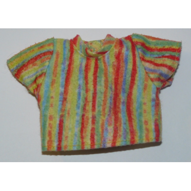 duplo doll cloth t-shirt with vertical stripes pattern