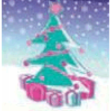 clikits frame insert paper 4 x 4 with christmas tree presents and snowflakes pattern