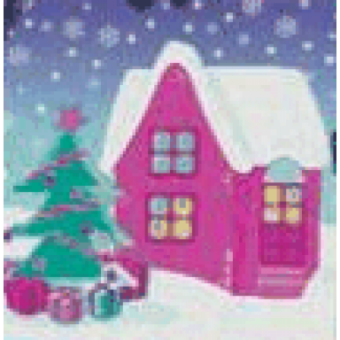 clikits frame insert paper 4 x 4 with christmas tree presents house and snowflakes pattern