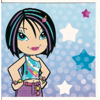 clikits frame insert paper 10 x 10 with star character on blue gradient background pattern