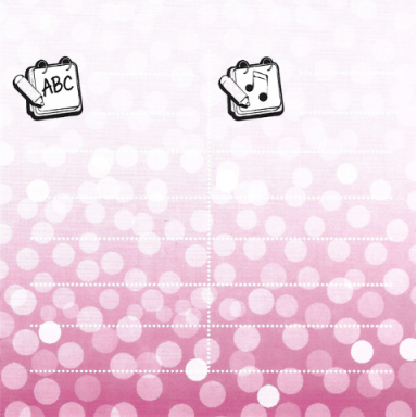 clikits frame insert paper 10 x 10 with list grid on pink gradient background pattern