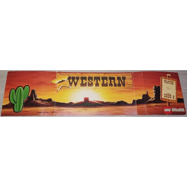 paper cardboard backdrop for copack of sets 6712 6755 - western scenery