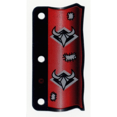 plastic flag 3 x 6 ninja pattern red