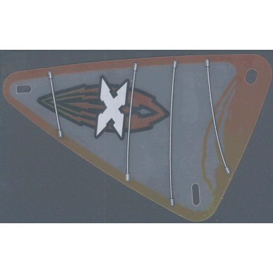 plastic triangle 9 x 15 sail with island xtreme stunts logo pattern