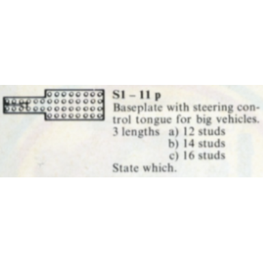 baseplate with steering control tongue
