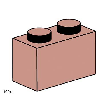 1 x 2 sand red bricks