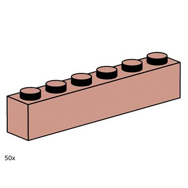 1 x 6 sand red bricks