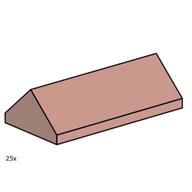 2 x 4 sand red ridge roof tiles steep slope