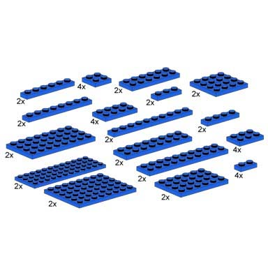 assorted blue plates