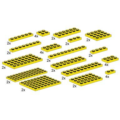 assorted yellow plates