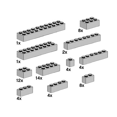assorted light gray bricks
