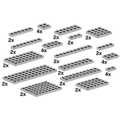 assorted light gray plates