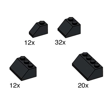 black roof tiles