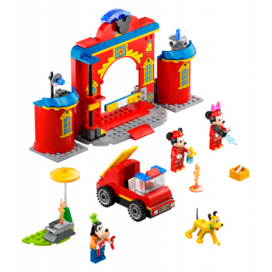 mickey friends fire truck station