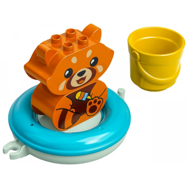 bath time fun: floating red panda