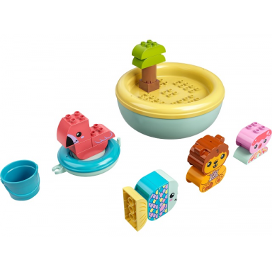 bath time fun: floating animal island