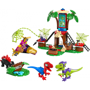 spidey and gobbys raptor battle at tree house hq