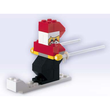 santa on skis