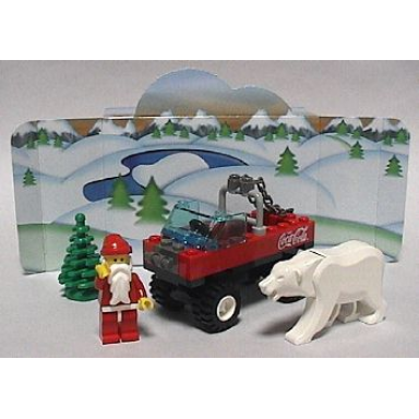 santa in truck with polar bear polybag