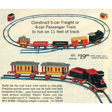 motorized freight or passenger train sears exclusive