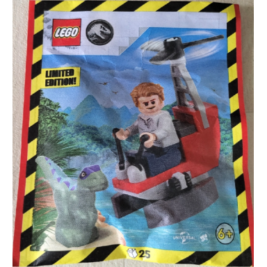 owen with helicopter and raptor paper bag