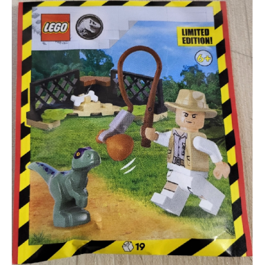 robert muldoon with raptor and enclosure paper bag