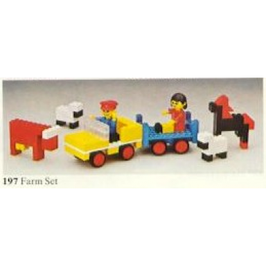 farm vehicle and animals