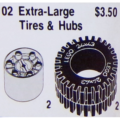 x-large tires and hubs large technic wheels
