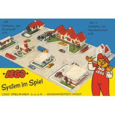 town plan wooden board