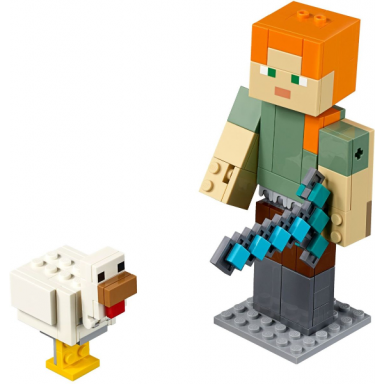 minecraft alex bigfig with chicken