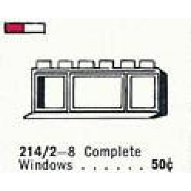 1 x 6 x 2 triple-pane window in frame