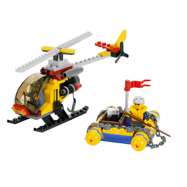 helicopter and raft