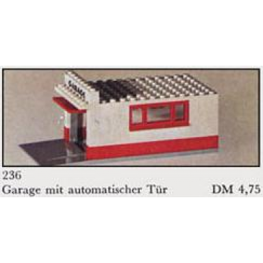 garage with automatic door gray base and door frame