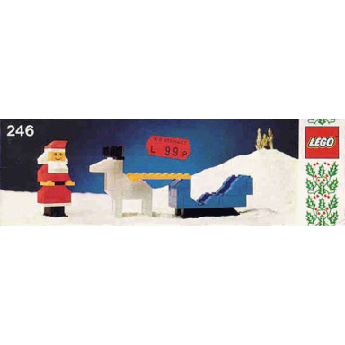 santa with sleigh and reindeer
