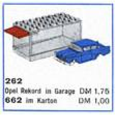1:87 opel rekord with garage
