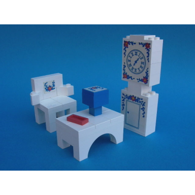 grandfather clock chair and table