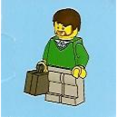 advent calendar 2010 city day 10 - man with suitcase