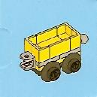advent calendar 2010 city day 21 - toy train car yellow