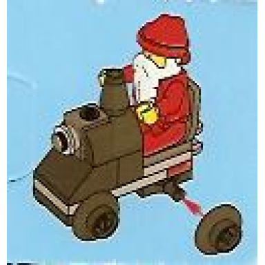 advent calendar 2010 city day 24 - santa claus with toy train engine