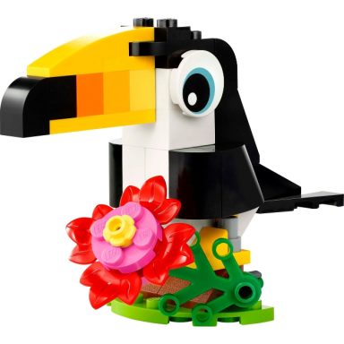 tropical toucan paper bag polybag