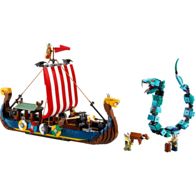 viking ship and the midgard serpent