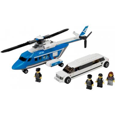 helicopter and limousine
