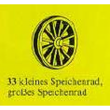small large red spoked wheel