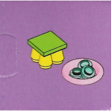 advent calendar 2012 friends day 13 - stool and plate with candies