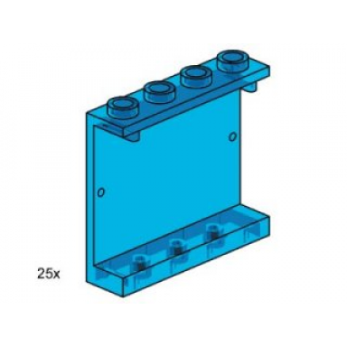 1 x 3 x 4 wall element transparent blue train window
