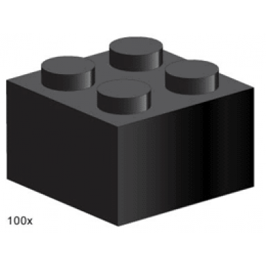2 x 2 black bricks
