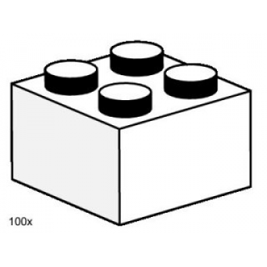 2 x 2 white bricks